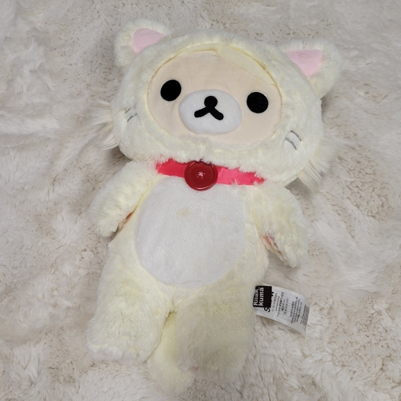 COPY - 2014 White Neko Cat Long Korilakkuma Plush - Rilakkuma Cat Theme Sanrio - Picture 1 of 4